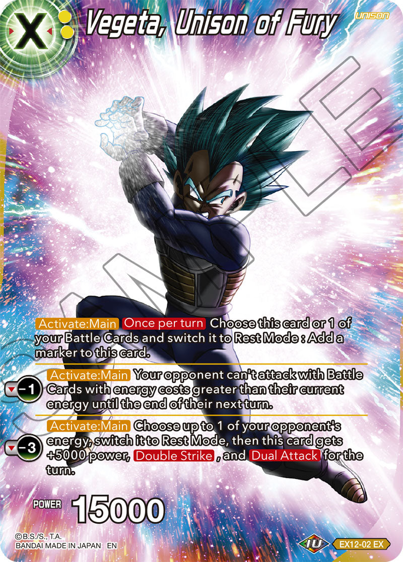 Vegeta, Unison of Fury - Theme Selection: History of Vegeta - Expansion Rare - EX12-02