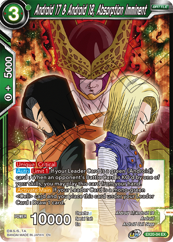 Android 17 & Android 18, Absorption Imminent - Expansion Deck Box Set 20: Ultimate Deck 2022 - Expansion Rare - EX20-04