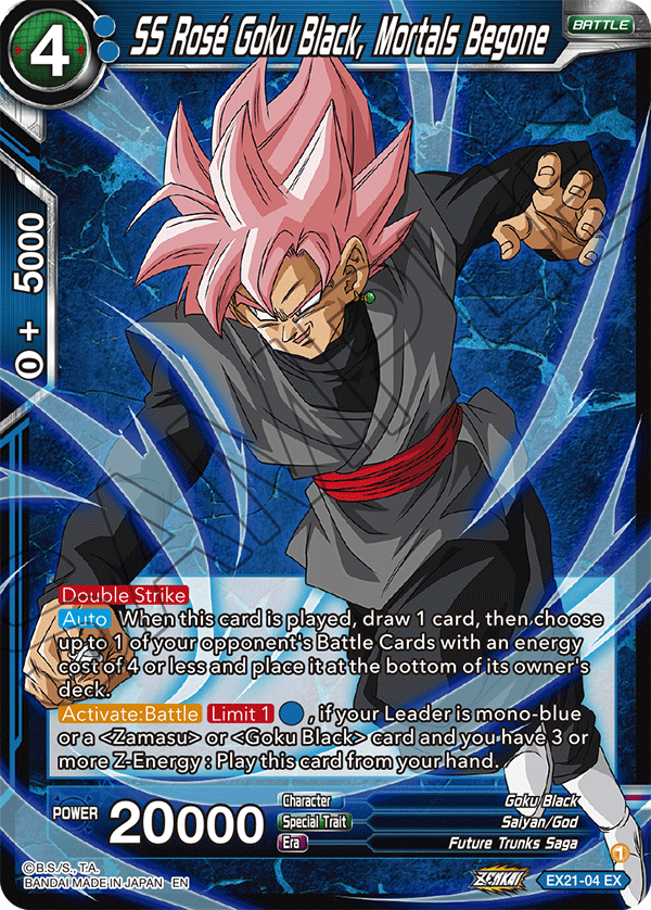 SS Rose Goku Black, Mortals Begone - 5th Anniversary Set - Expansion Rare - EX21-04
