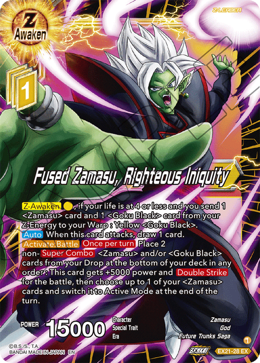Fused Zamasu, Righteous Iniquity - 5th Anniversary Set - Expansion Rare - EX21-28