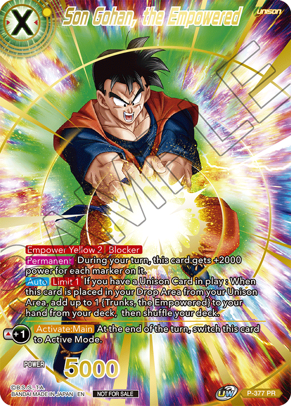 Son Gohan, the Empowered (Gold Stamped) - Promotion Cards - Promo - P-377