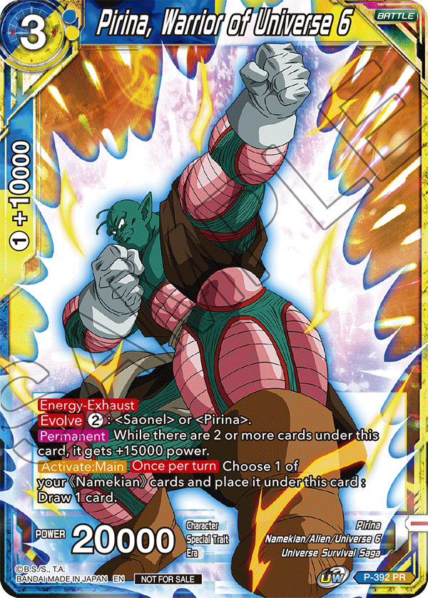 Pirina, Warrior of Universe 6 (Tournament Pack Vol. 8) - Tournament Promotion Cards - Promo - P-392