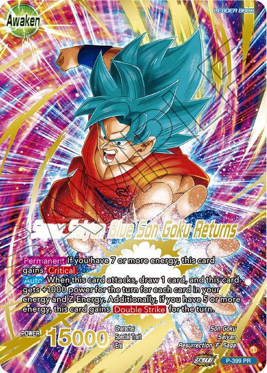 Son Goku // Super Saiyan Blue Son Goku Returns (Gold-Stamped) - Promotion Cards - Promo - P-399
