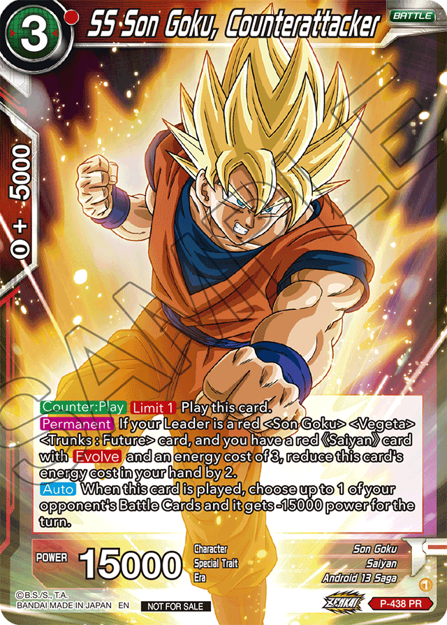 SS Son Goku, Counterattacker (Zenkai Series Tournament Pack Vol.2) - Tournament Promotion Cards - Promo - P-438