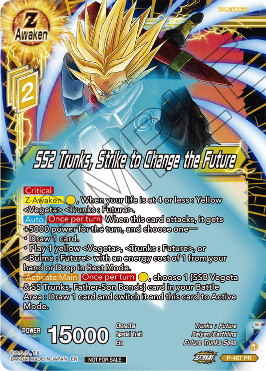 SS2 Trunks, Strike to Change the Future (Z03 Dash Pack) - Promotion Cards - Promo - P-467