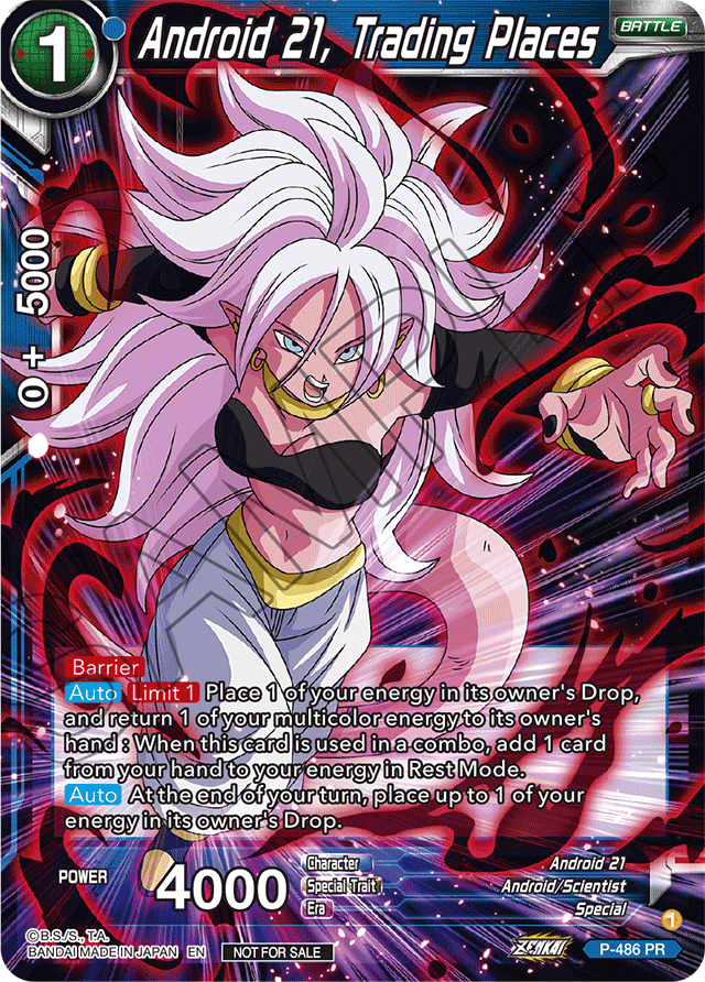 Android 21, Trading Places (Zenkai Series Tournament Pack Vol.3) - Tournament Promotion Cards - Promo - P-486