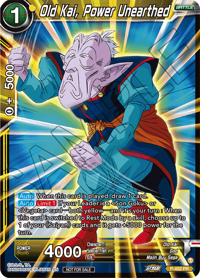 Old Kai, Power Unearthed (Zenkai Series Tournament Pack Vol.3) - Tournament Promotion Cards - Promo - P-492