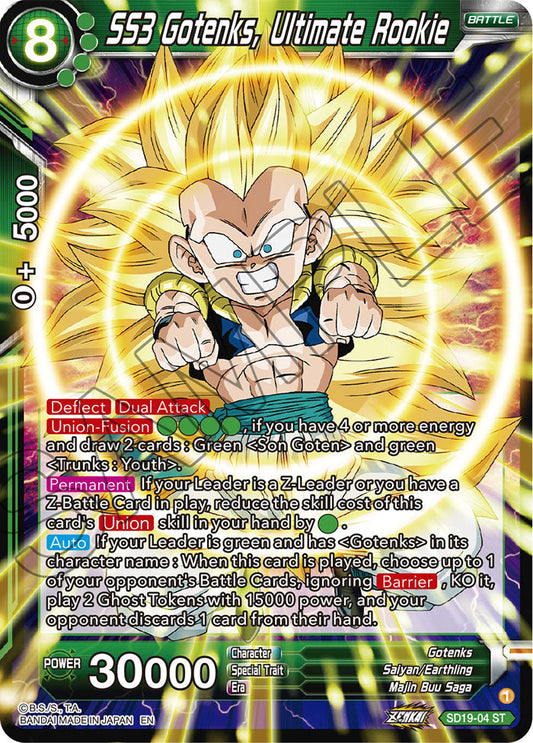 SS3 Gotenks, Ultimate Rookie - Dawn of the Z-Legends - Starter Rare - SD19-04