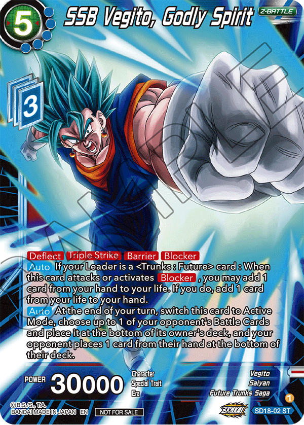 SSB Vegito, Godly Spirit (ZENKAI Celebration Pack) - Promotion Cards - Promo - SD18-02