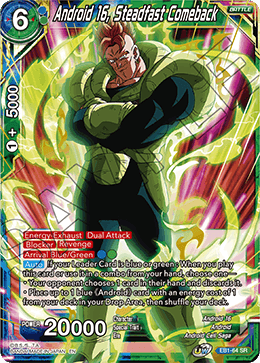 Android 16, Steadfast Comeback - Battle Evolution Booster - Super Rare - EB1-64