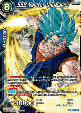 SSB Vegito, the Savior - Expansion Deck Box Set 01: Mighty Heroes - Expansion Rare - EX01-04