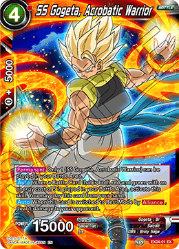 SS Gogeta, Acrobatic Warrior - Expansion Deck Box Set 04: Unity of Saiyans - Expansion Rare - EX04-01