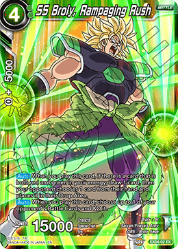 SS Broly, Rampaging Rush - Expansion Deck Box Set 04: Unity of Saiyans - Expansion Rare - EX04-02