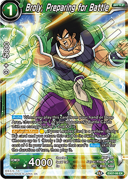 Broly, Preparing for Battle - Expansion Deck Box Set 07: Magnificent Collection - Fusion Hero - Expansion Rare - EX07-06