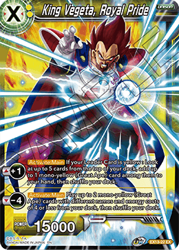 King Vegeta, Royal Pride - Special Anniversary Set 2020 - Expansion Rare - EX13-22