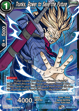 Trunks, Power to Save the Future - Expansion Deck Box Set 14: Battle Advanced - Expansion Rare - EX14-02