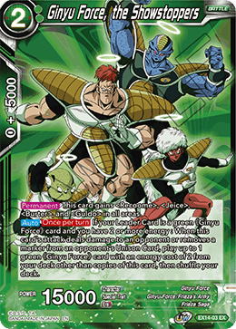Ginyu Force, the Showstoppers - Expansion Deck Box Set 14: Battle Advanced - Expansion Rare - EX14-03