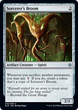 Sorcerer's Broom - Throne of Eldraine - U - 232