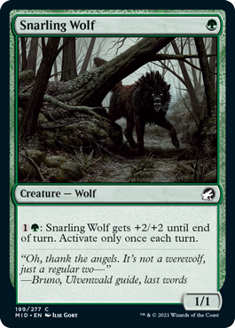 Snarling Wolf - Innistrad: Midnight Hunt - C - 199