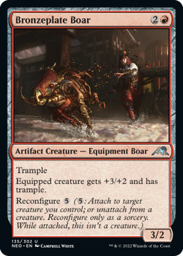 Bronzeplate Boar - Kamigawa: Neon Dynasty - U - 135