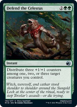 Defend the Celestus - Innistrad: Midnight Hunt - U - 182