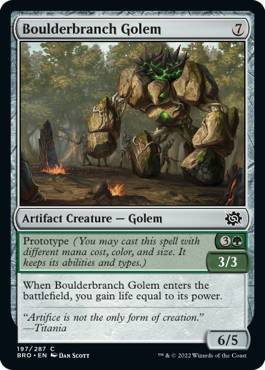 Boulderbranch Golem - The Brothers' War - C - 197
