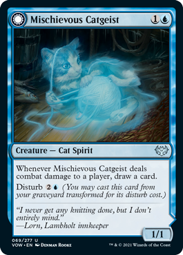 Mischievous Catgeist - Innistrad: Crimson Vow - U - 69