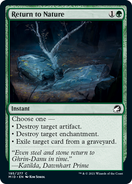Return to Nature - Innistrad: Midnight Hunt - C - 195