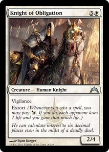 Knight of Obligation - Gatecrash - U - 18