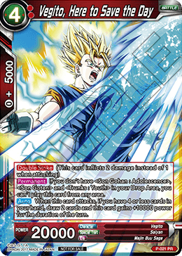 Vegito, Here to Save the Day - Promotion Cards - Promo - P-021