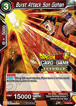 Burst Attack Son Gohan - Judge Promotion Cards - Promo - P-049