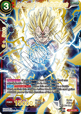 Glory-Obsessed Prince of Destruction Vegeta (Gold Stamped) - Mythic Booster - Common - P-063