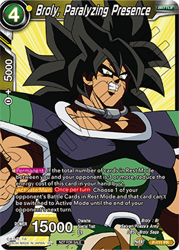 Broly, Paralyzing Presence (Broly Pack Vol. 3) - Promotion Cards - Promo - P-111