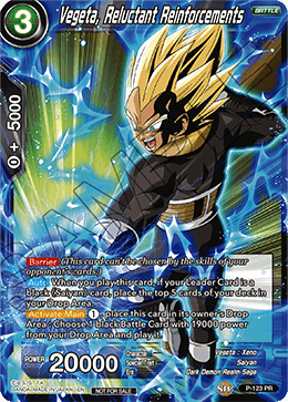 Vegeta, Reluctant Reinforcements (Power Booster) - Promotion Cards - Promo - P-123