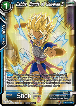 Cabba, Bonds of Universe 6 (Shop Tournament: Assault of Saiyans) - Promotion Cards - Promo - P-127