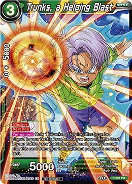 Trunks, a Helping Blast (Shop Tournament: Assault of Saiyans) - Promotion Cards - Promo - P-128