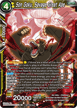 Son Goku, Savage Great Ape (Power Booster) - Promotion Cards - Promo - P-156