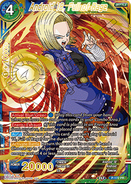Android 18, Full of Rage (Gold Stamped) - Mythic Booster - Common - P-172