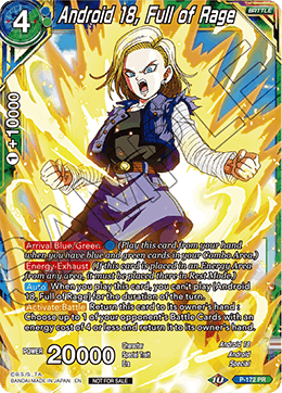 Android 18, Full of Rage - Promotion Cards - Promo - P-172