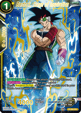 Bardock, Surge of Inspiration (Gold Stamped) - Mythic Booster - Uncommon - P-204