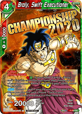Broly, Swift Executioner - Mythic Booster - Uncommon - P-205