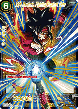 SS4 Bardock, Fighting Against Fate (Gold Stamped) - Mythic Booster - Rare - P-261