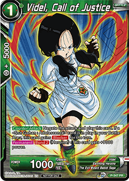 Videl, Call of Justice - Tournament Promotion Cards - Promo - P-347