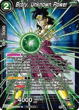 Broly, Unknown Power - Tournament Promotion Cards - Promo - P-350