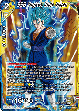 SSB Vegito, Blue Omen - Tournament Promotion Cards - Promo - P-353