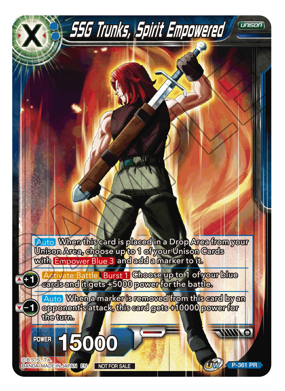 SSG Trunks, Spirit Empowered - Promotion Cards - Promo - P-361 PR