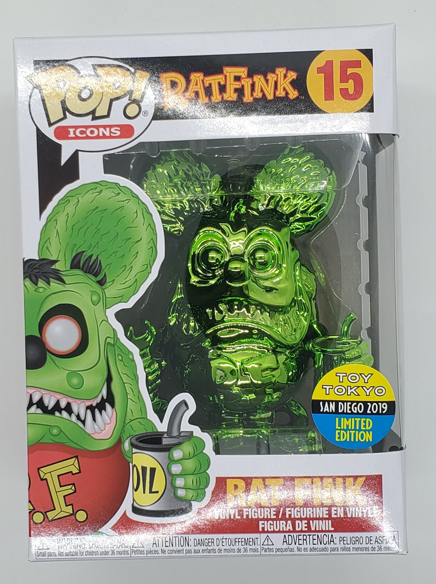 Funko POP! SDCC Rat Fink Green Chrome