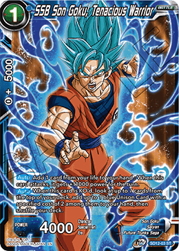 SSB Son Goku, Tenacious Warrior - Rise of the Unison Warrior - Starter Rare - SD12-03