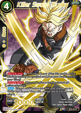 Killer Sword Trunks - Cross Worlds - Starter Rare - SD3-02