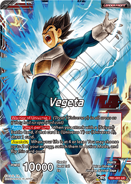 Vegeta // Saiyan Bond Vegeta - Tournament of Power - Uncommon - TB1-001